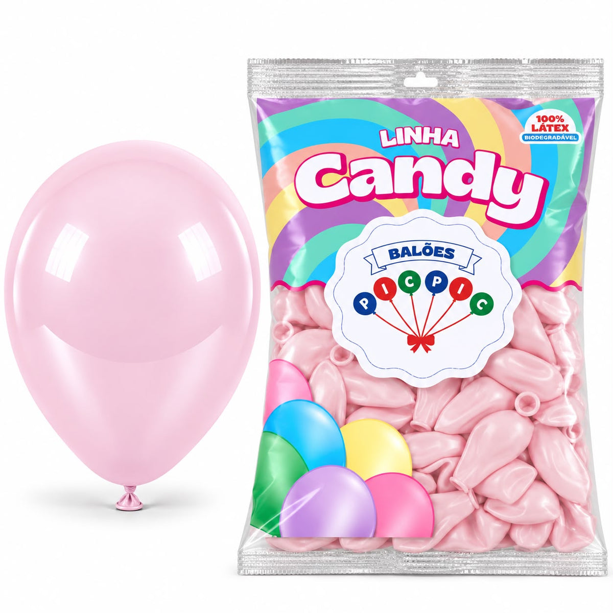 Balão Liso Candy PIC PIC