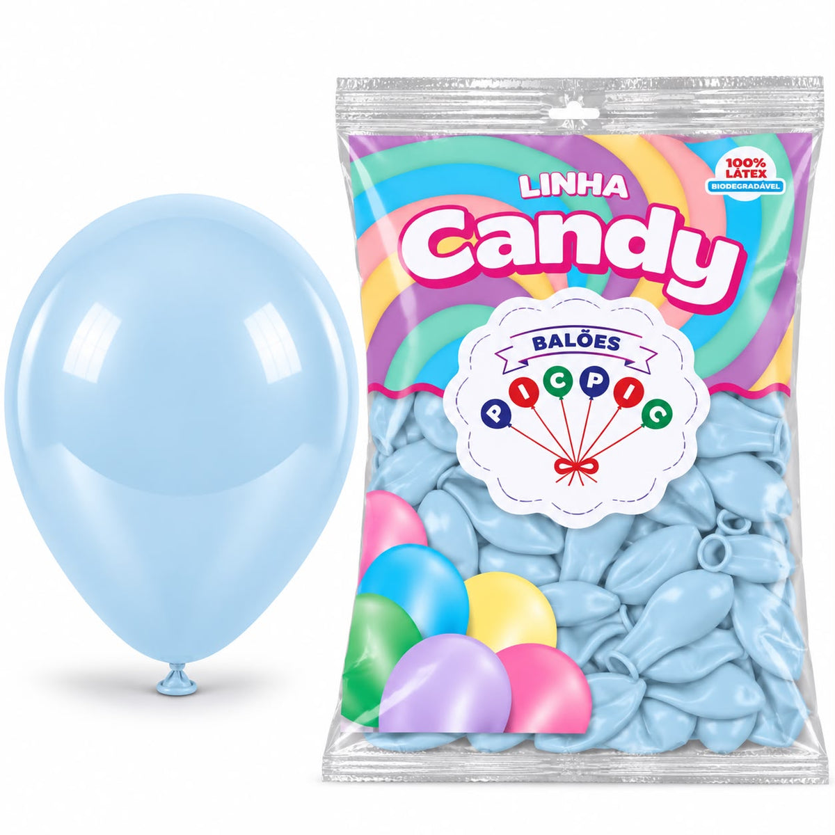 Balão Liso Candy PIC PIC