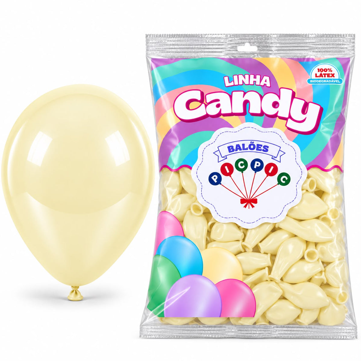 Balão Liso Candy PIC PIC