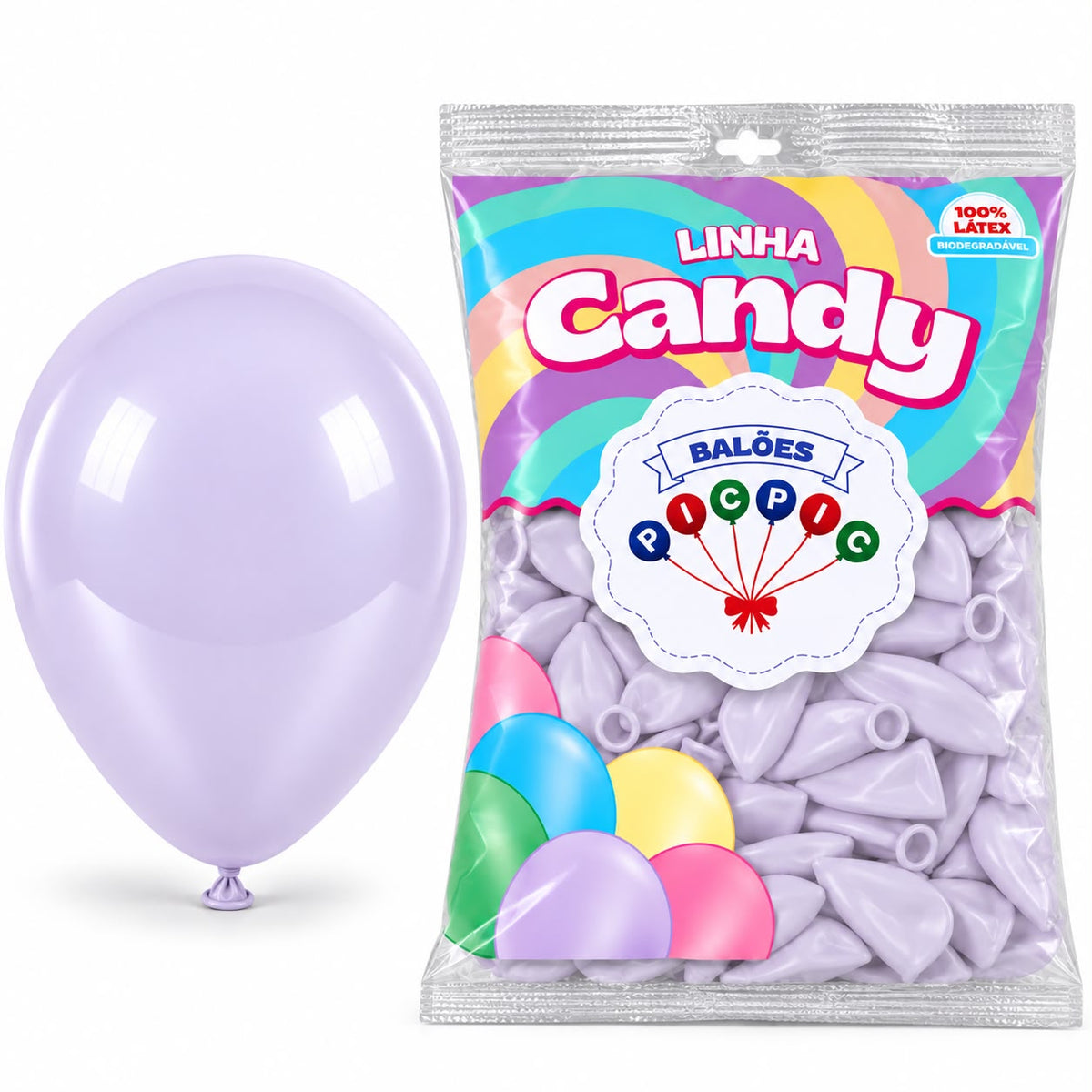 Balão Liso Candy PIC PIC