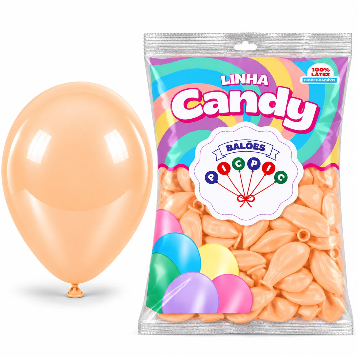 Balão Liso Candy PIC PIC