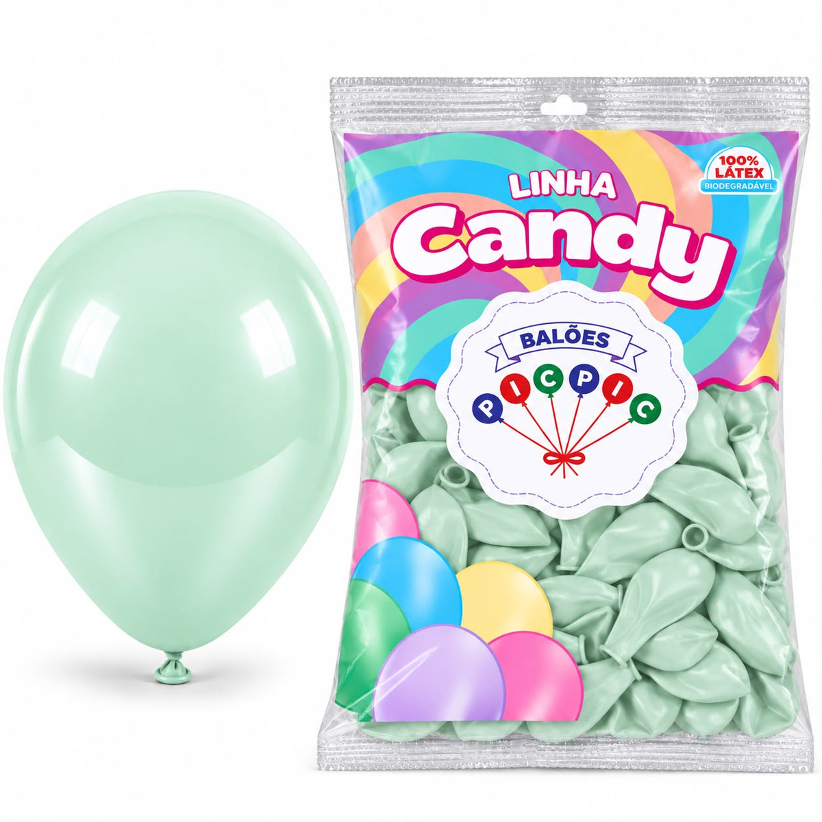 Balão Liso Candy PIC PIC
