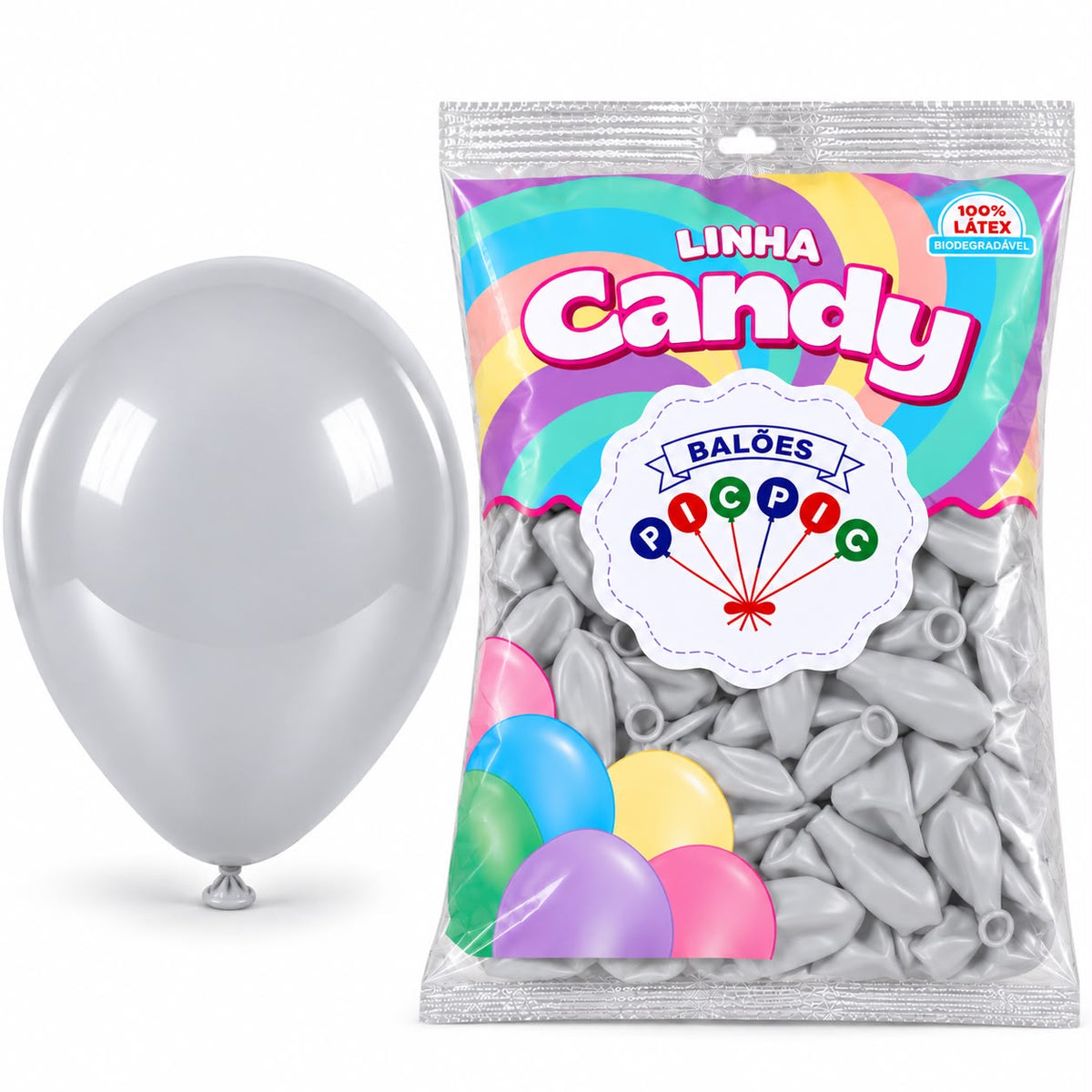 Balão Liso Candy PIC PIC