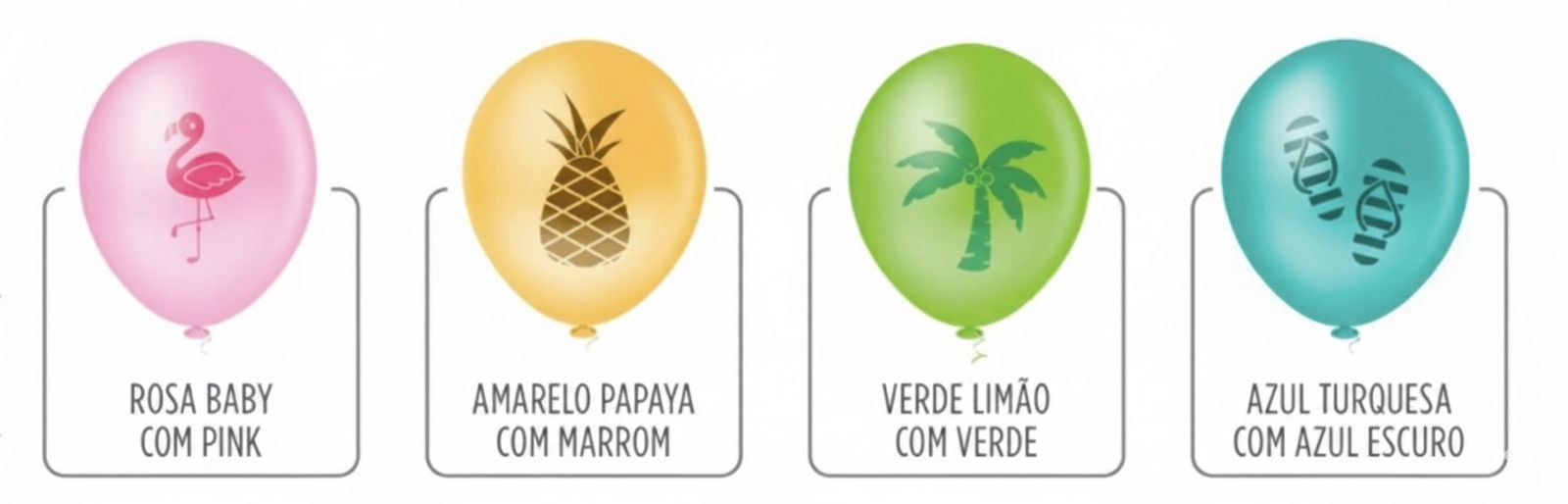 BALÃO DECORADO 10" COM 25 UNIDADE