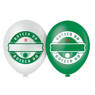 BALÃO DECORADO 10" COM 25 UNIDADE