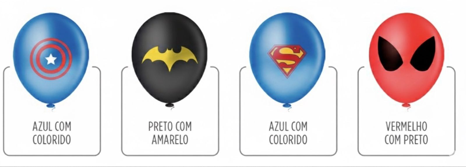 BALÃO DECORADO 10" COM 25 UNIDADE