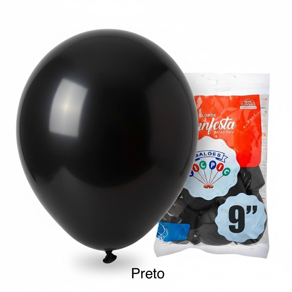 TAMANHO 9" POLEGADA LISO COM 50 UNIDADES