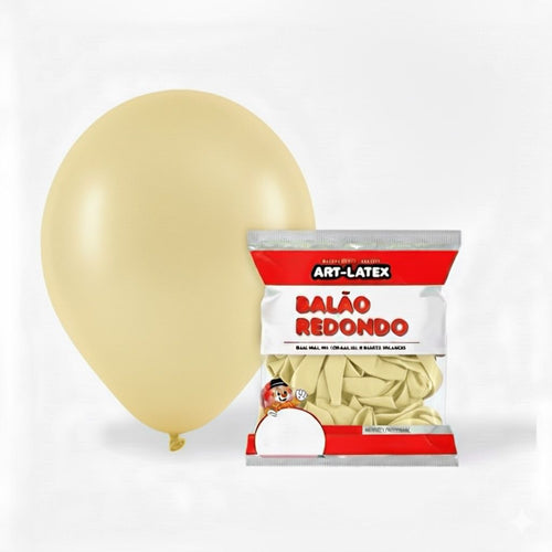 BALÃO 9" POLEGADAS ART LATEX COM 50 UNIDADES