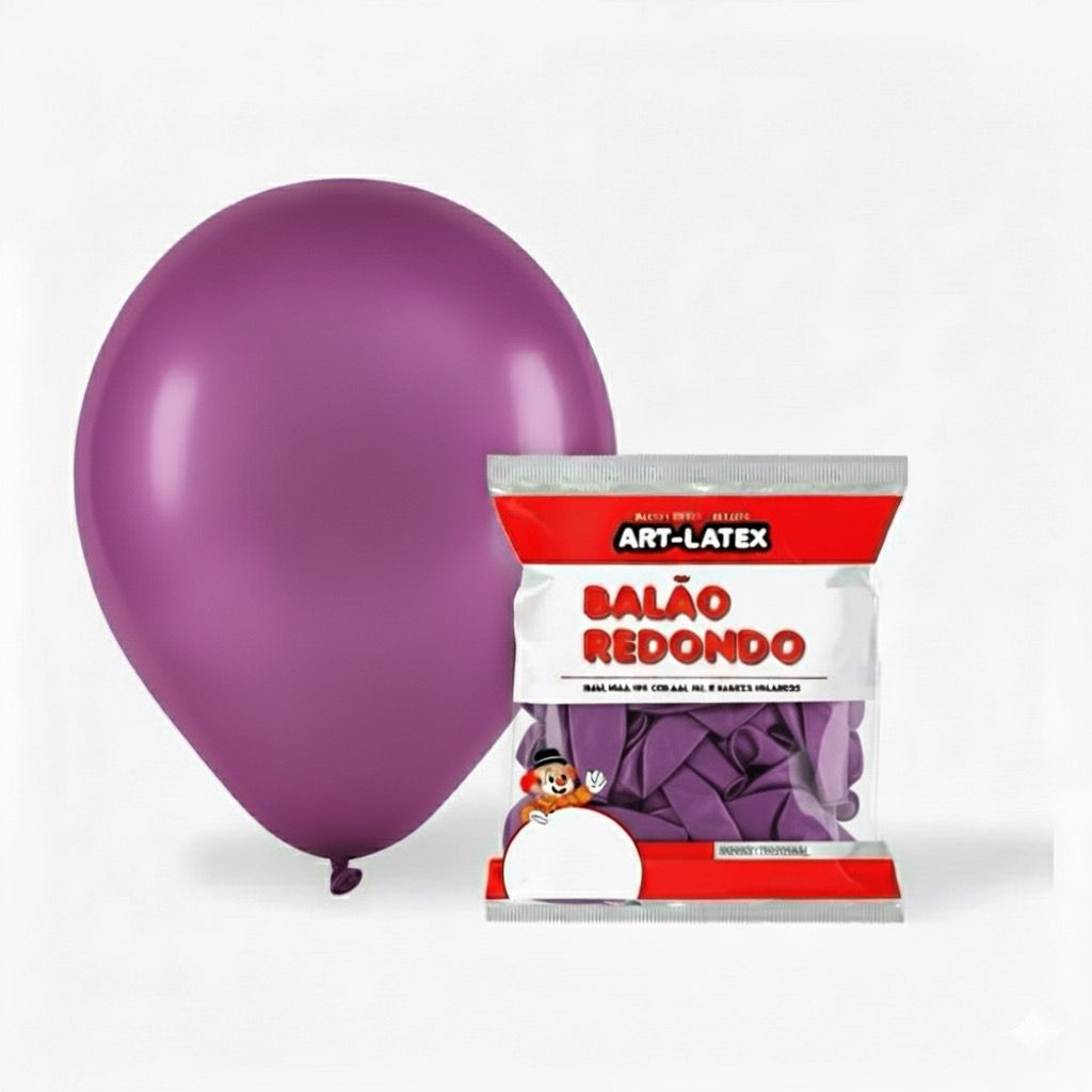 BALÃO 12" POLEGADAS ART LATEX COM 24 UNIDADES